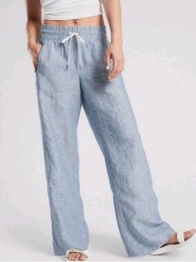 Athleta Light Blue Pull-On Casual Pants